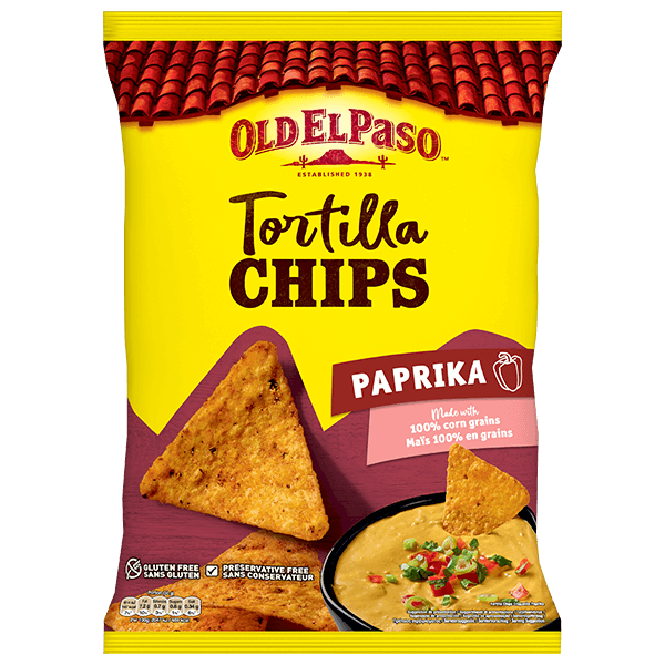 eine Packung Old El Paso Paprika Tortilla Chips
