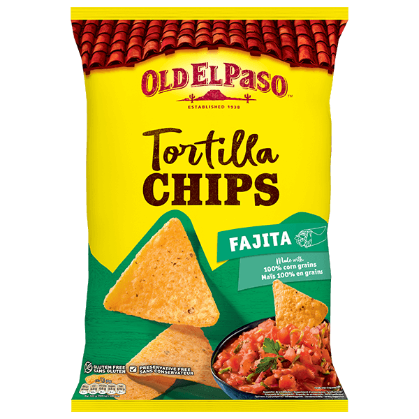 un paquet de chips tortilla fajita Old El Paso