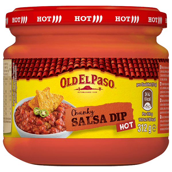 un pot en verre de salsa épicée Old El Paso, 312 g