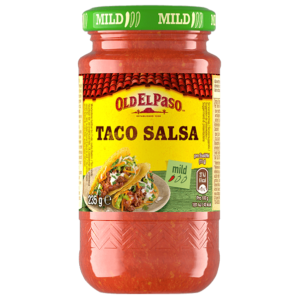 ein Glas Old El Paso milde Taco-Salsa, 235 g